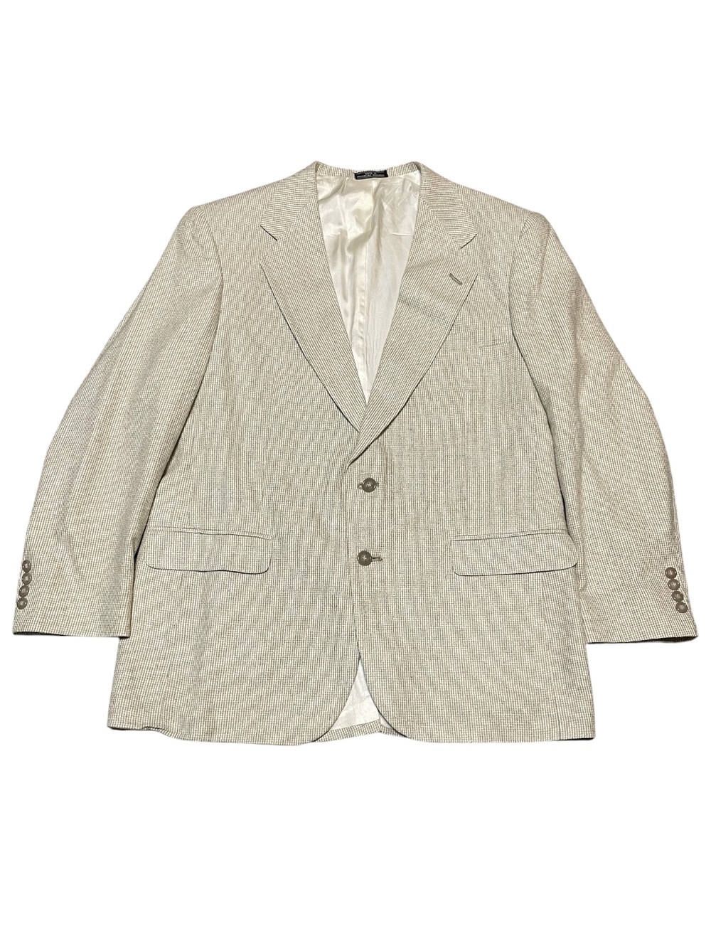 Men's Stanley Blacker 100% Silk Yarn Lightweight Blazer Sport Coat Beige 42R